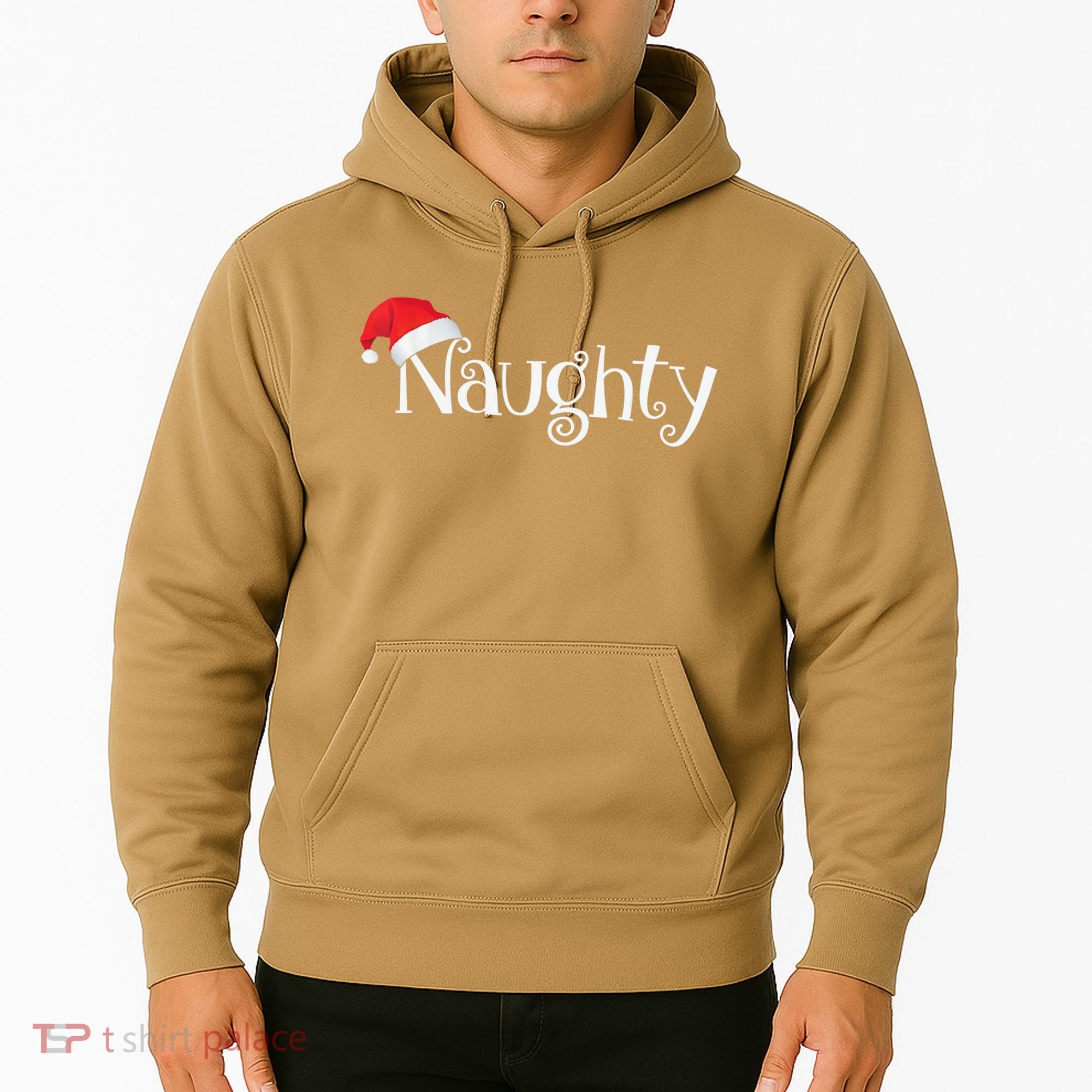 Naughty Or Nice Costume Matching Christmas Couples T Hoodie