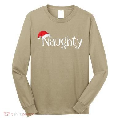 Naughty Or Nice Costume Matching Christmas Couples T Long Sleeve Shirt