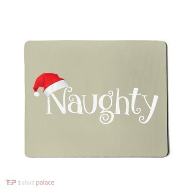 Naughty Or Nice Costume Matching Christmas Couples T Mousepad
