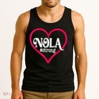 New Orleans Nola Strong Heart New Orleans Strong Tank Top thumb 3