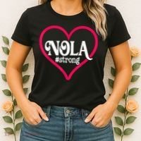 New Orleans Nola Strong Heart New Orleans Strong Women's T-Shirt thumb 2