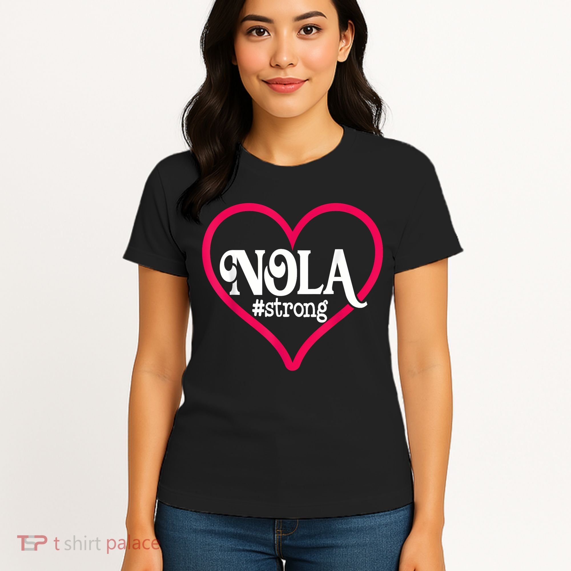 New Orleans Nola Strong Heart New Orleans Strong Women's T-Shirt