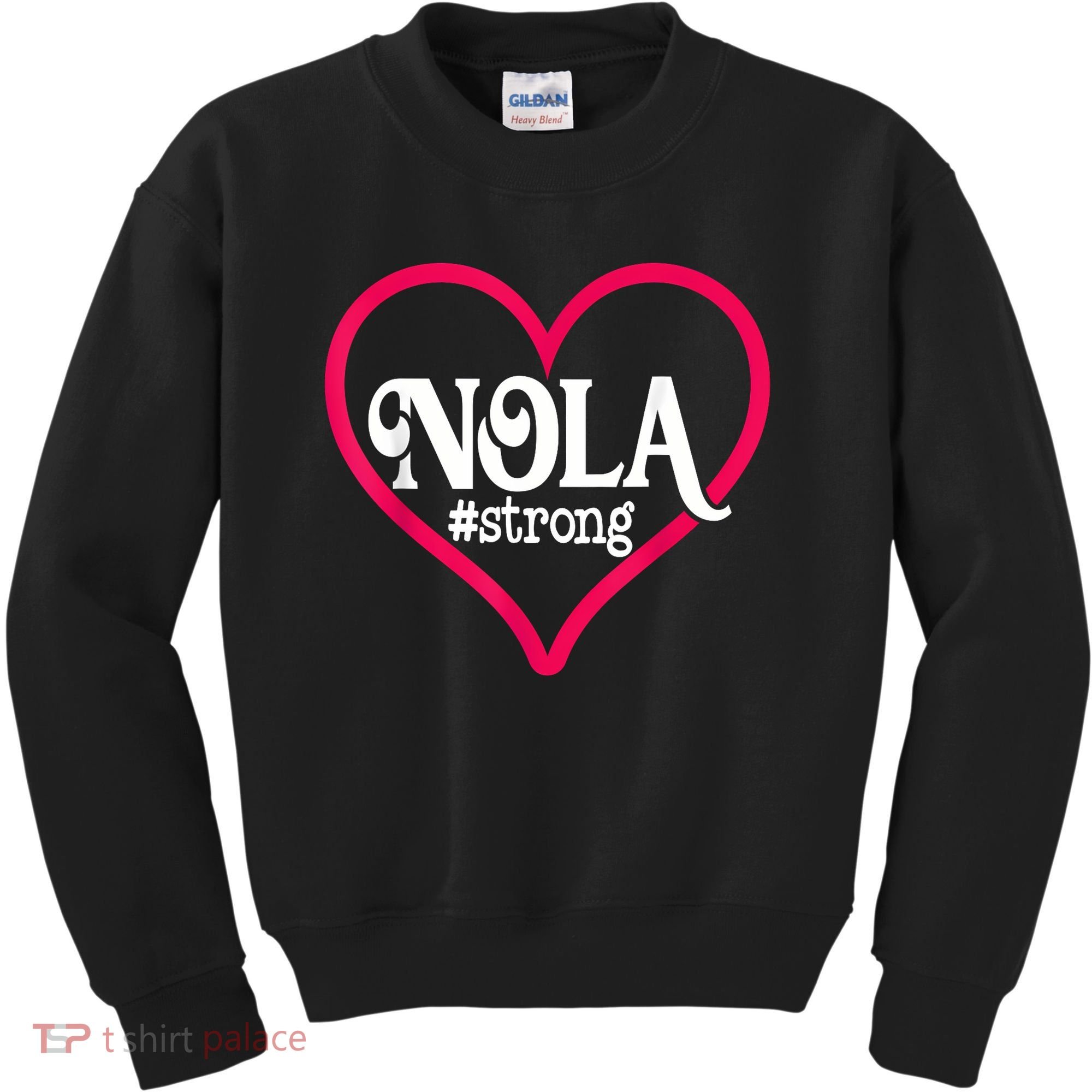 New Orleans Nola Strong Heart New Orleans Strong Kids Sweatshirt