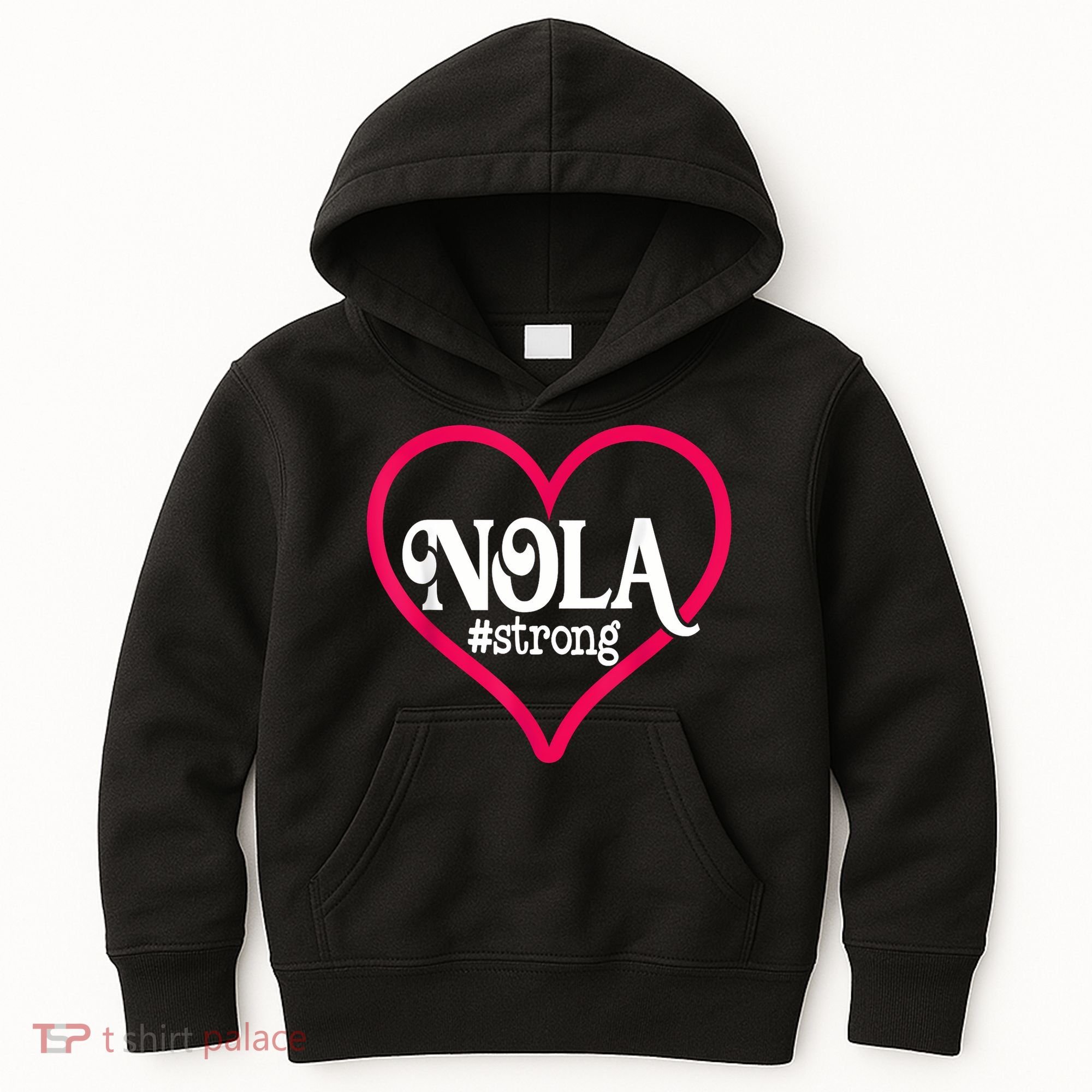 New Orleans Nola Strong Heart New Orleans Strong Kids Hoodie