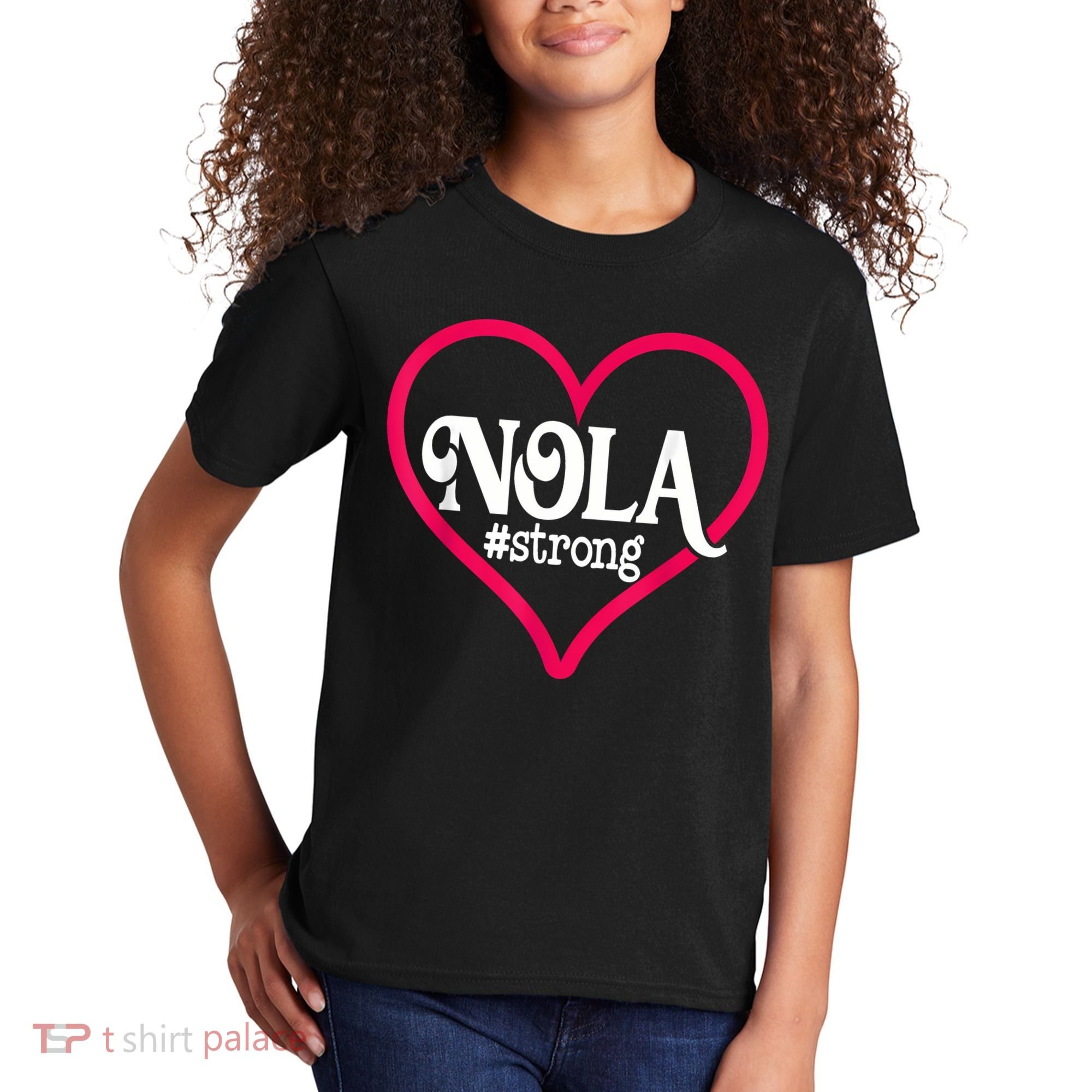 New Orleans Nola Strong Heart New Orleans Strong Kids T-Shirt