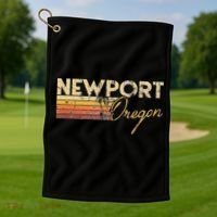 Newport Oregon Golf Towel thumb 1