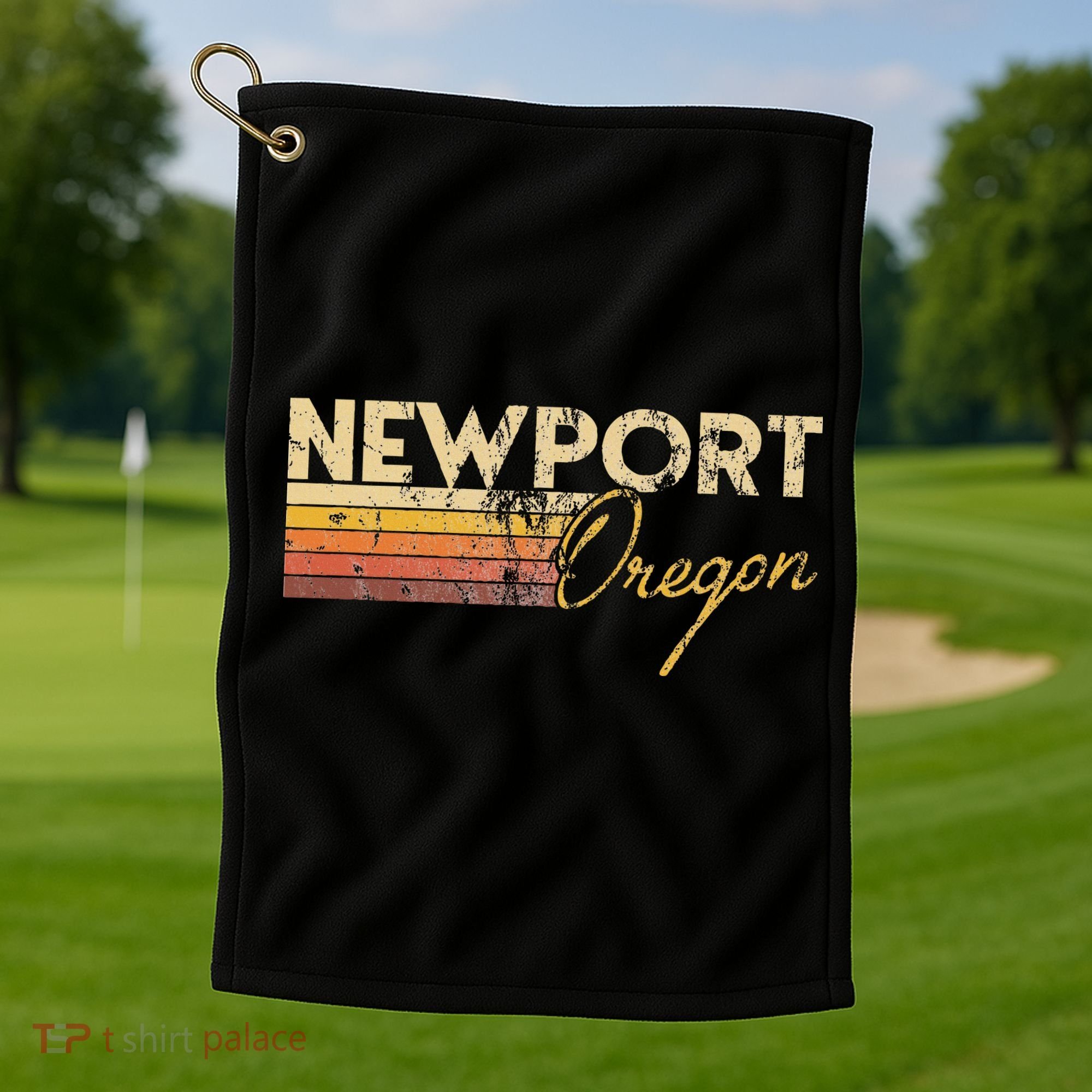 Newport Oregon Golf Towel