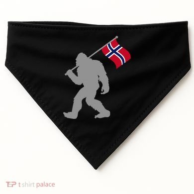 Norge Or Norwegian Flag On Norway Flag USA-Made Doggie Bandana