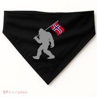 Norge Or Norwegian Flag On Norway Flag USA-Made Doggie Bandana thumb 0