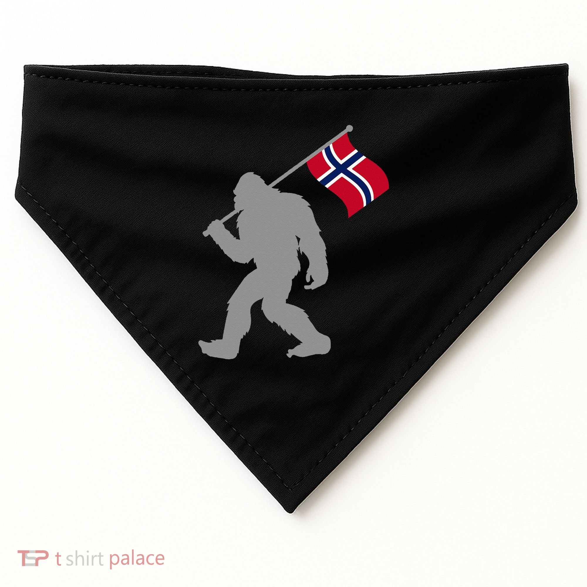 Norge Or Norwegian Flag On Norway Flag USA-Made Doggie Bandana
