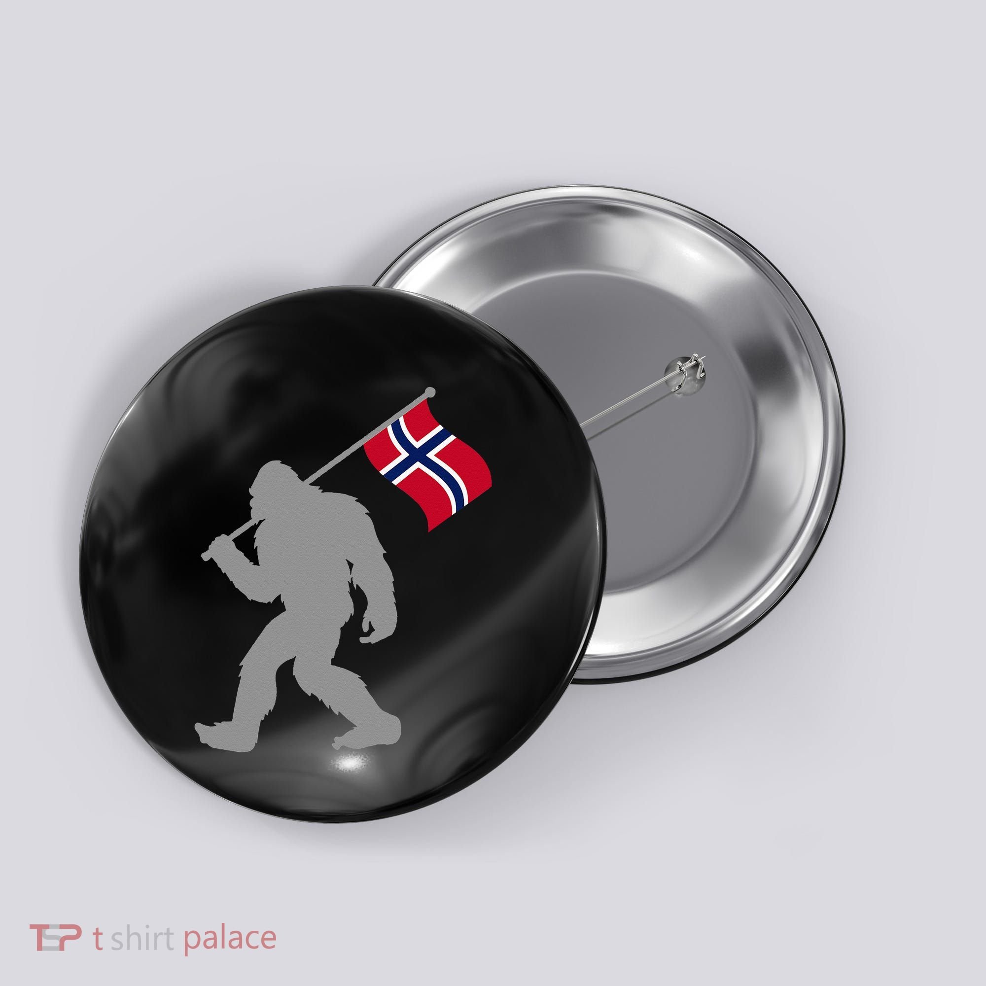 Norge Or Norwegian Flag On Norway Flag Button