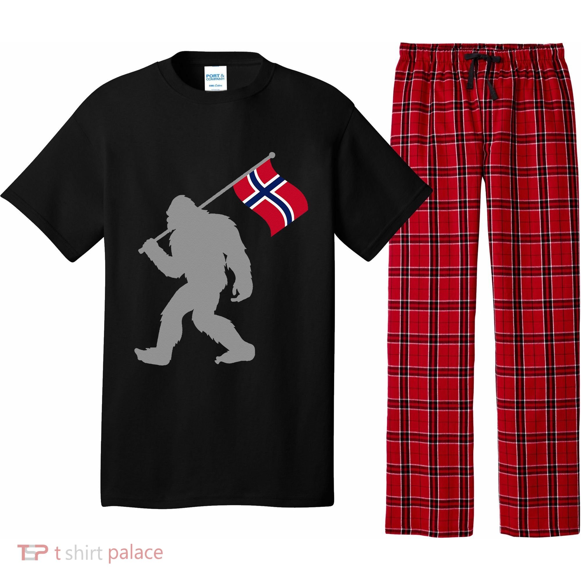 Norge Or Norwegian Flag On Norway Flag Pajama Set