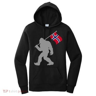 Norge Or Norwegian Flag On Norway Flag Women's Hoodie