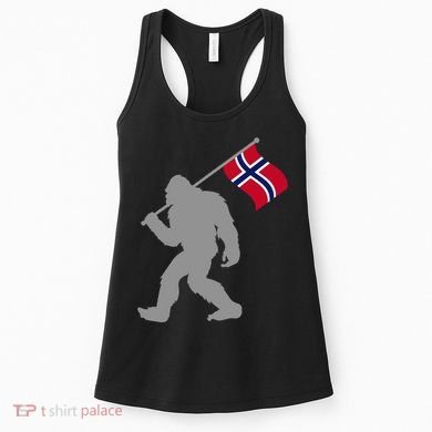 Norge Or Norwegian Flag On Norway Flag Women's Tank Top