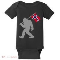 Norge Or Norwegian Flag On Norway Flag Baby Bodysuit thumb 0