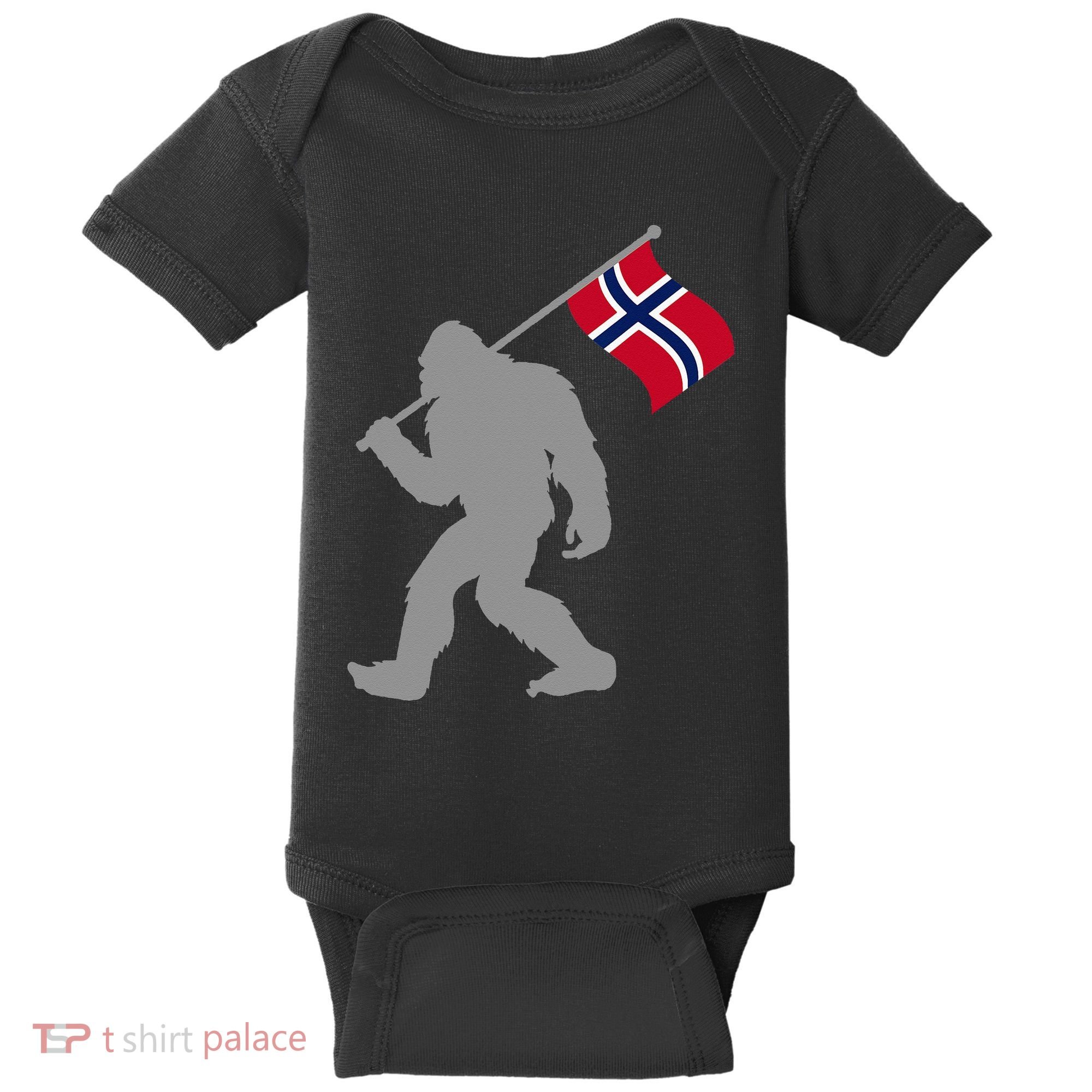 Norge Or Norwegian Flag On Norway Flag Baby Bodysuit