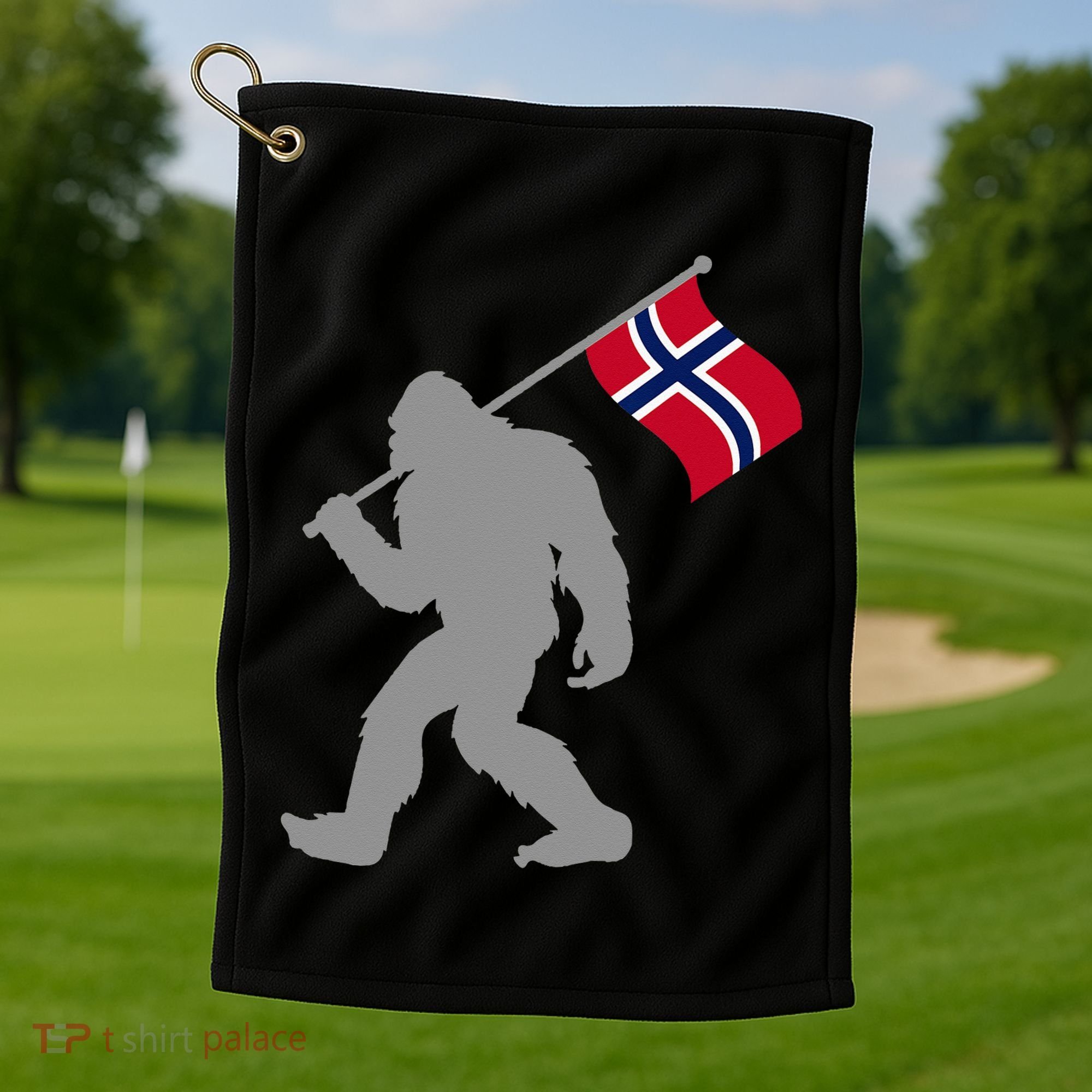 Norge Or Norwegian Flag On Norway Flag Golf Towel