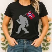 Norge Or Norwegian Flag On Norway Flag Women's T-Shirt thumb 2