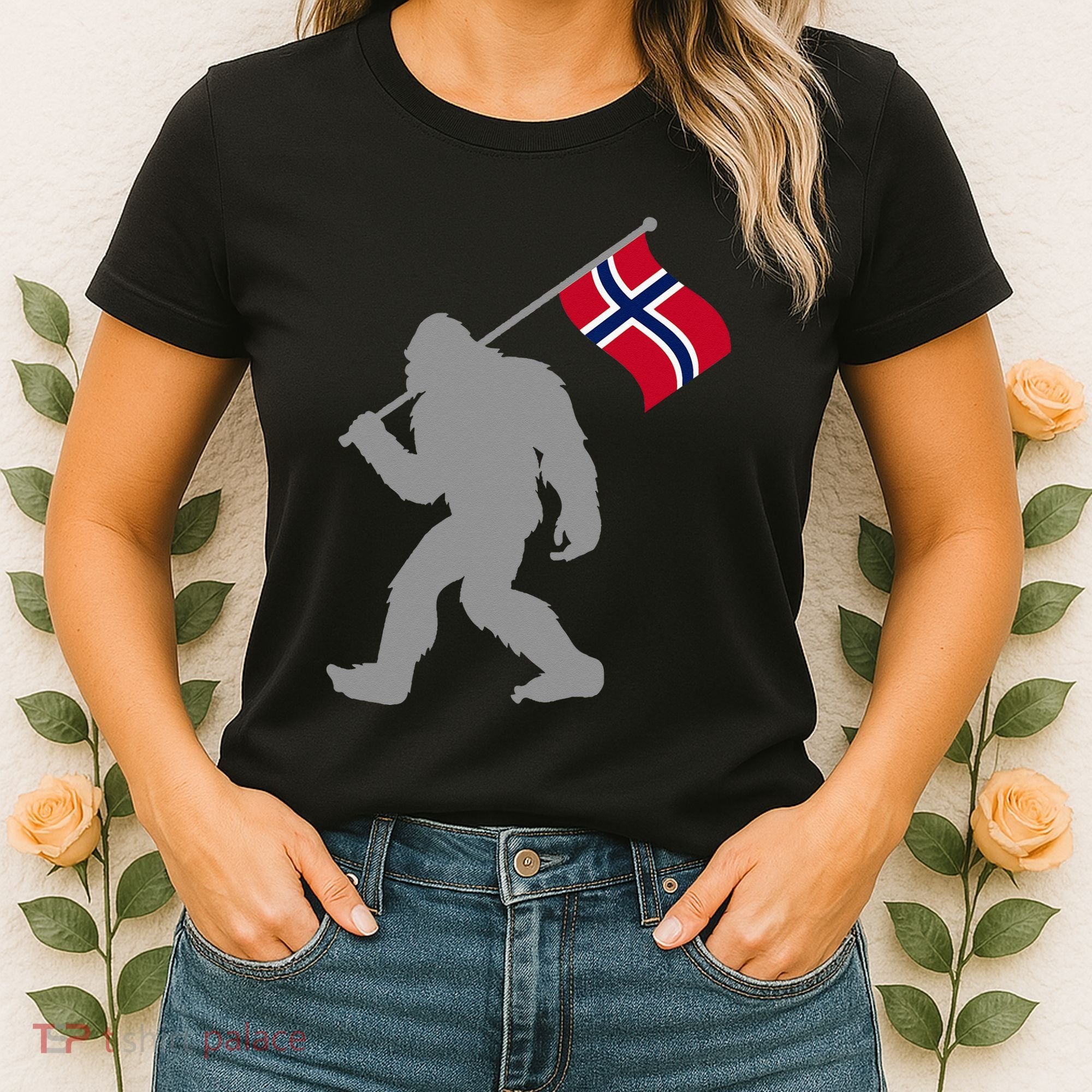 Norge Or Norwegian Flag On Norway Flag Women's T-Shirt