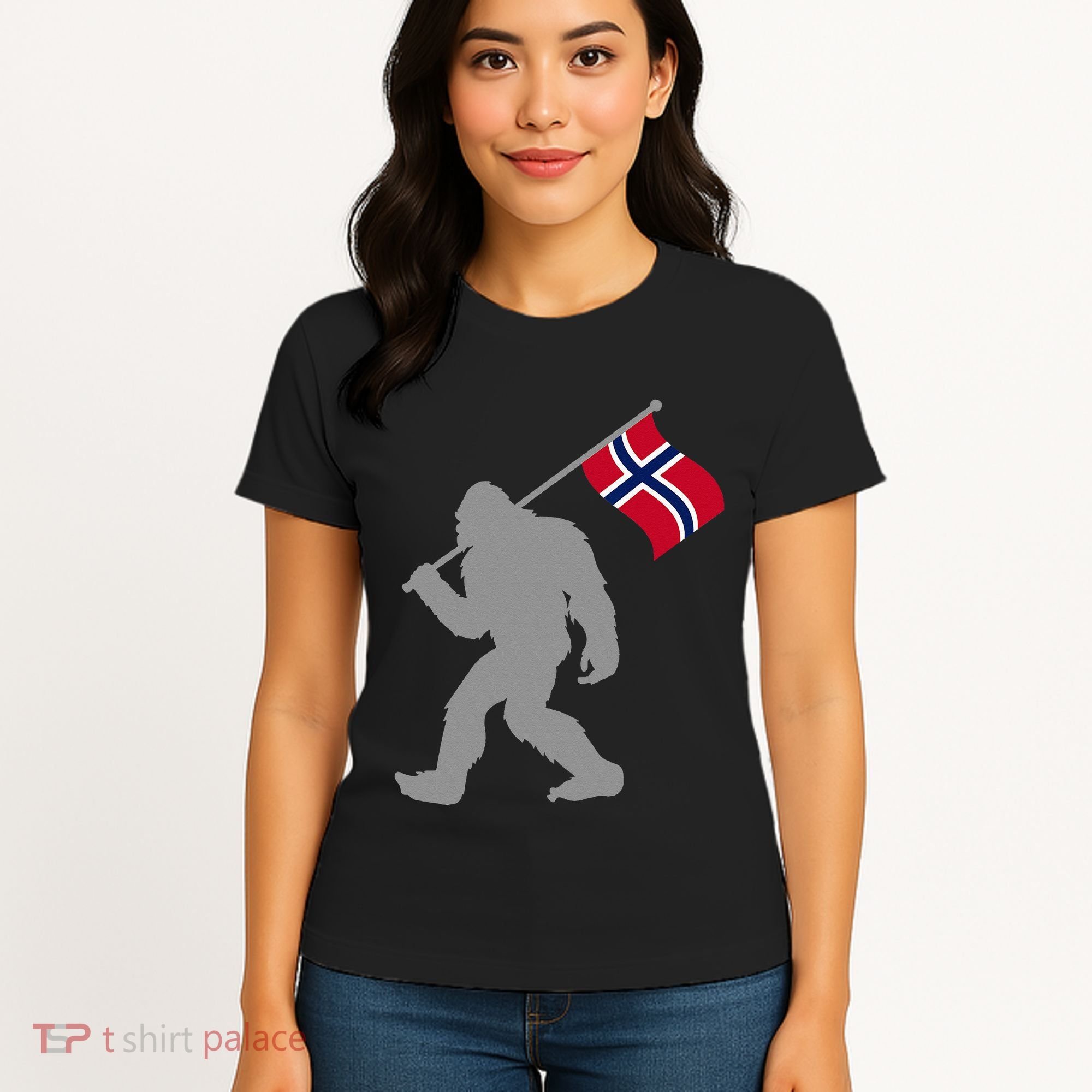 Norge Or Norwegian Flag On Norway Flag Women's T-Shirt
