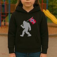 Norge Or Norwegian Flag On Norway Flag Kids Hoodie thumb 3