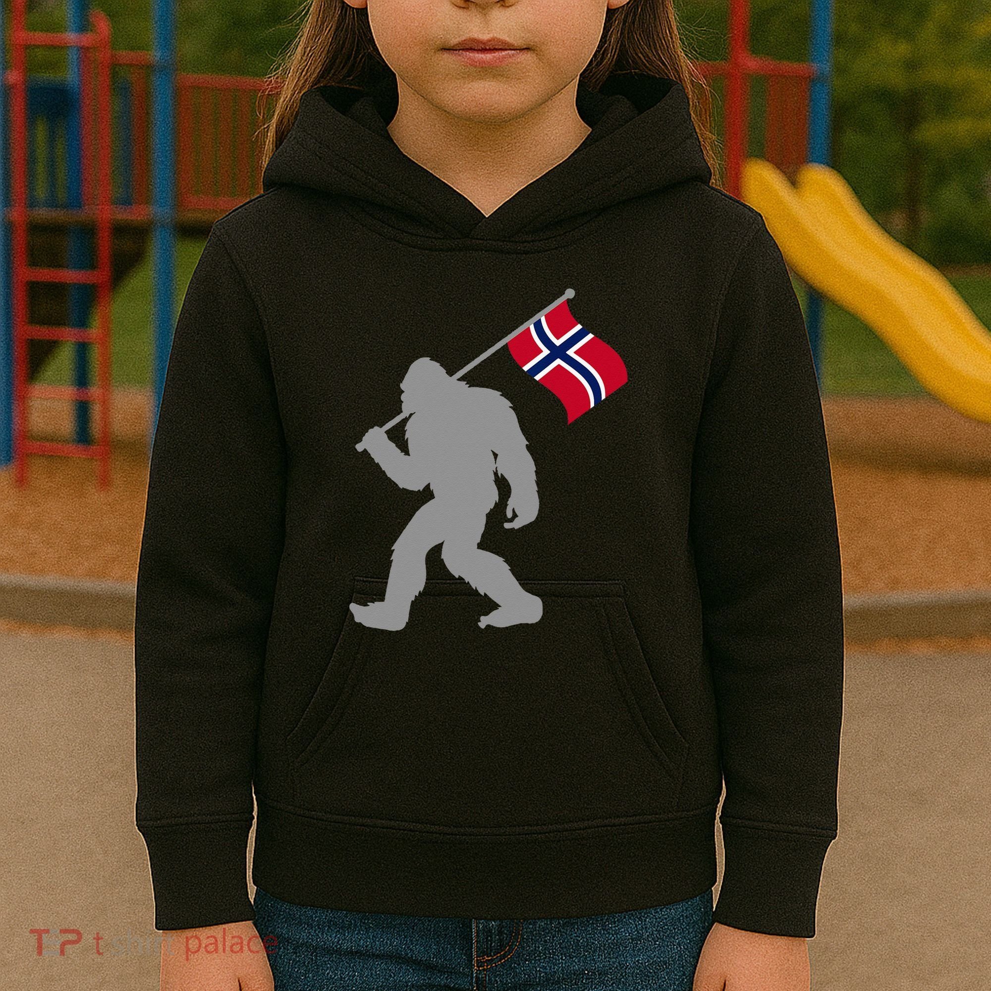 Norge Or Norwegian Flag On Norway Flag Kids Hoodie