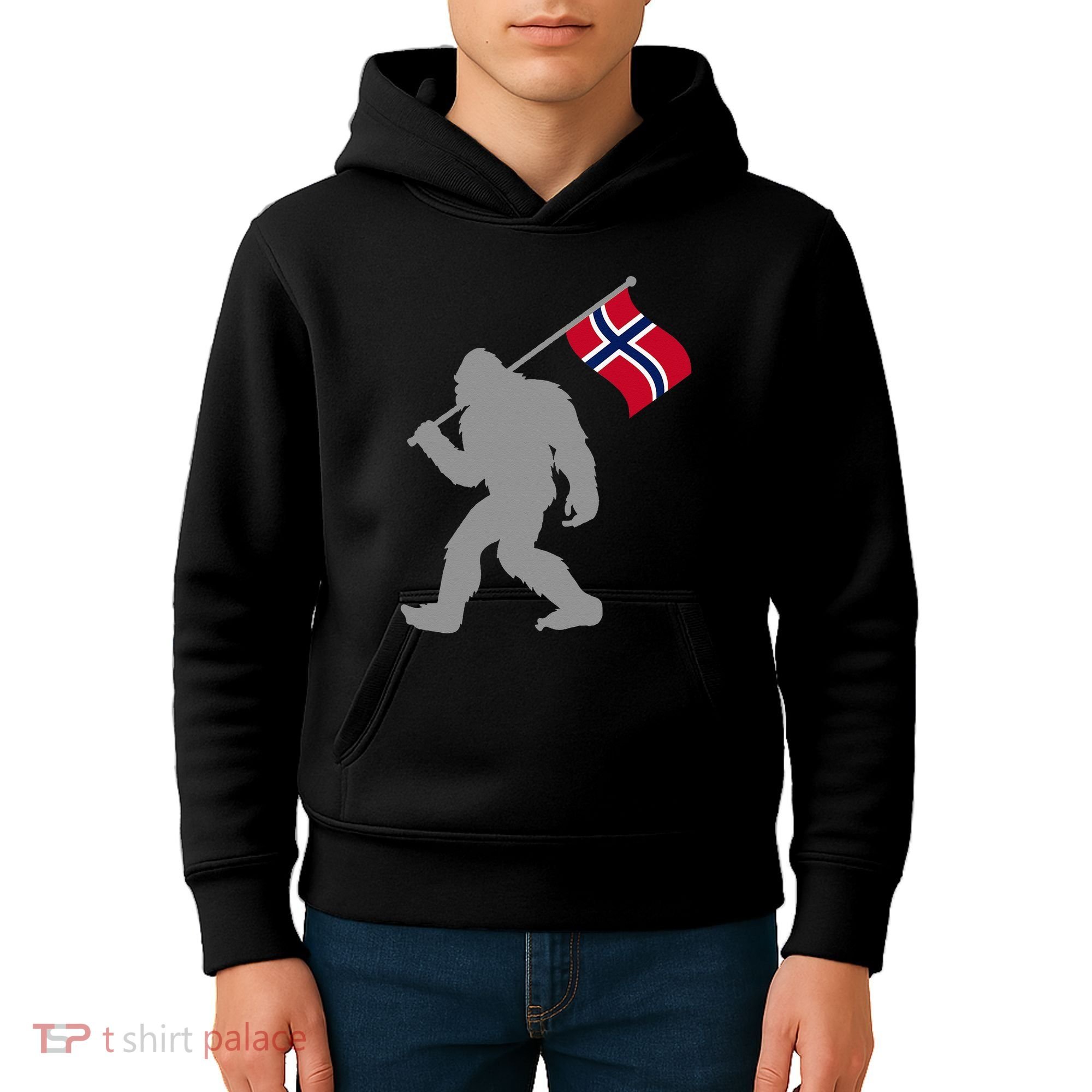 Norge Or Norwegian Flag On Norway Flag Kids Hoodie