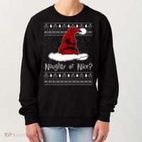Naughty Or Nice? Sorting Santa Claus Ugly Christmas Sweater Women's Sweatshirt thumb 0