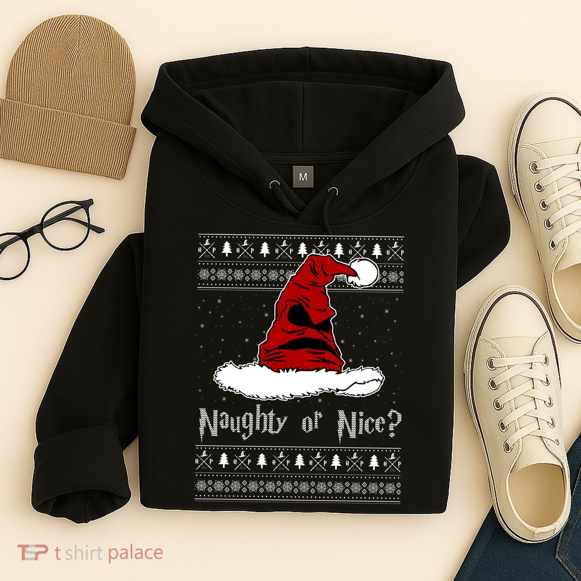 Naughty Or Nice? Sorting Santa Claus Ugly Christmas Sweater Hoodie