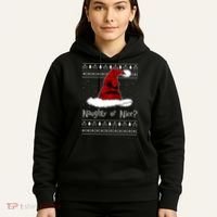 Naughty Or Nice? Sorting Santa Claus Ugly Christmas Sweater Hoodie thumb 5