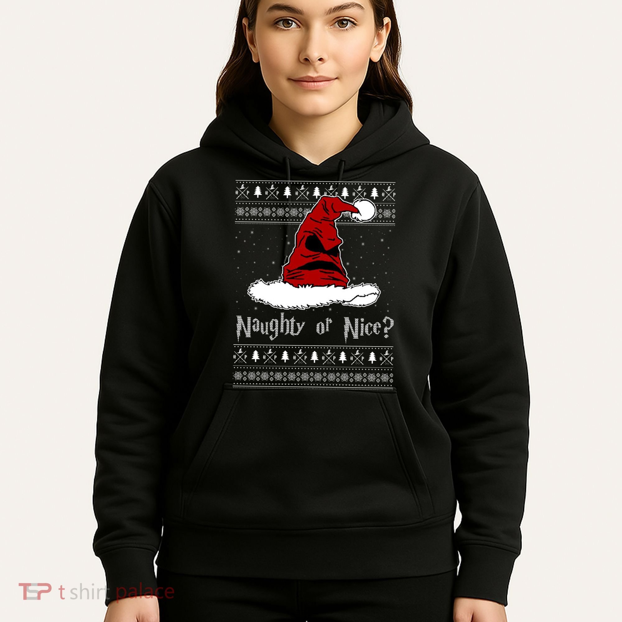 Naughty Or Nice? Sorting Santa Claus Ugly Christmas Sweater Hoodie