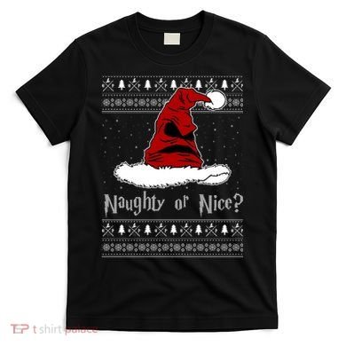 Naughty Or Nice? Sorting Santa Claus Ugly Christmas Sweater T-Shirt