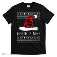 Naughty Or Nice? Sorting Santa Claus Ugly Christmas Sweater T-Shirt thumb 0