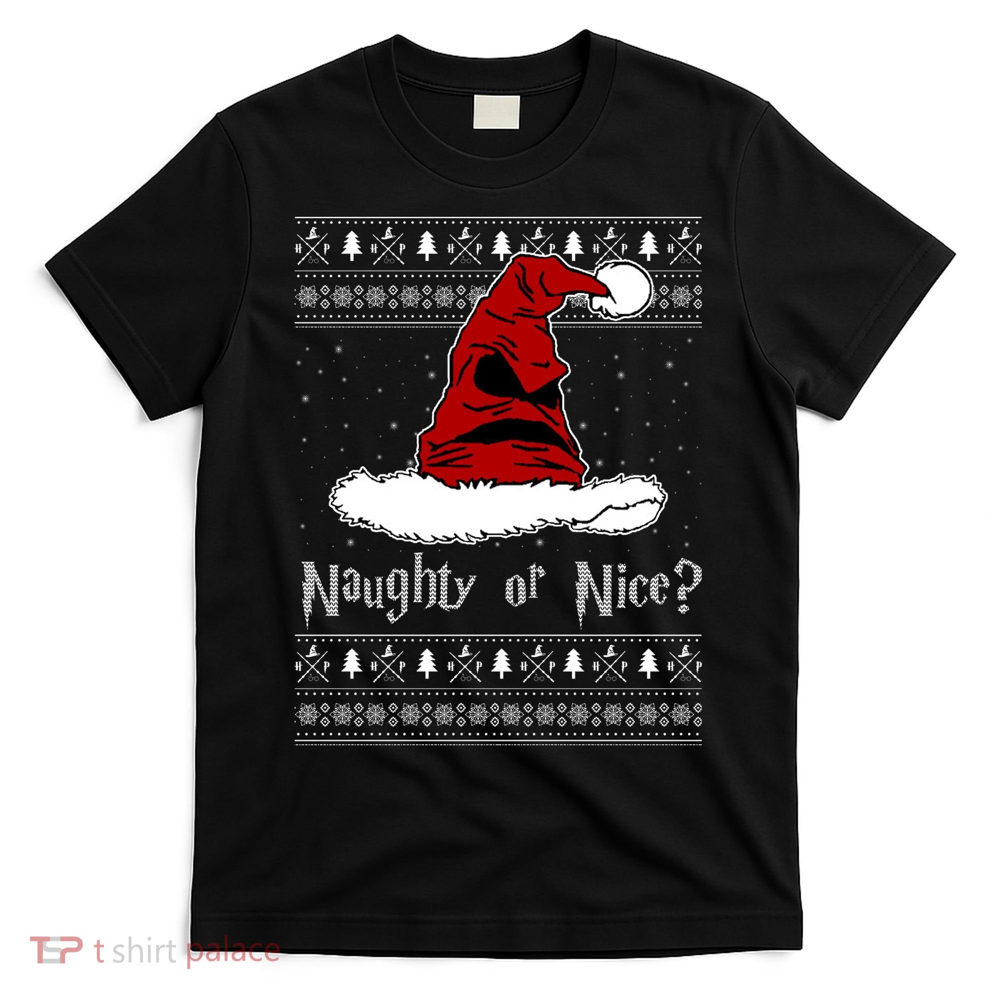 Naughty Or Nice? Sorting Santa Claus Ugly Christmas Sweater T-Shirt