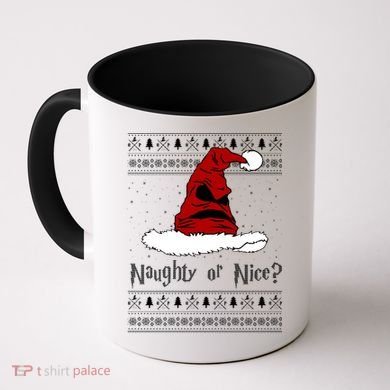 Naughty Or Nice? Sorting Santa Claus Ugly Christmas Sweater Coffee Mug