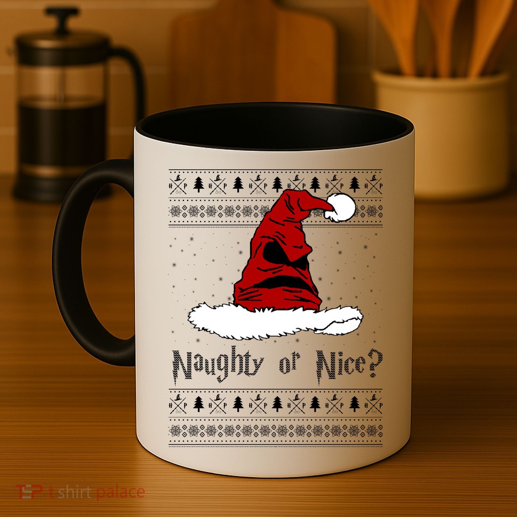 Naughty Or Nice? Sorting Santa Claus Ugly Christmas Sweater Coffee Mug