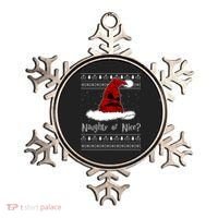 Naughty Or Nice? Sorting Santa Claus Ugly Christmas Sweater Ornament thumb 0