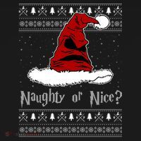 Naughty Or Nice? Sorting Santa Claus Ugly Christmas Sweater Women's Tank Top thumb 5