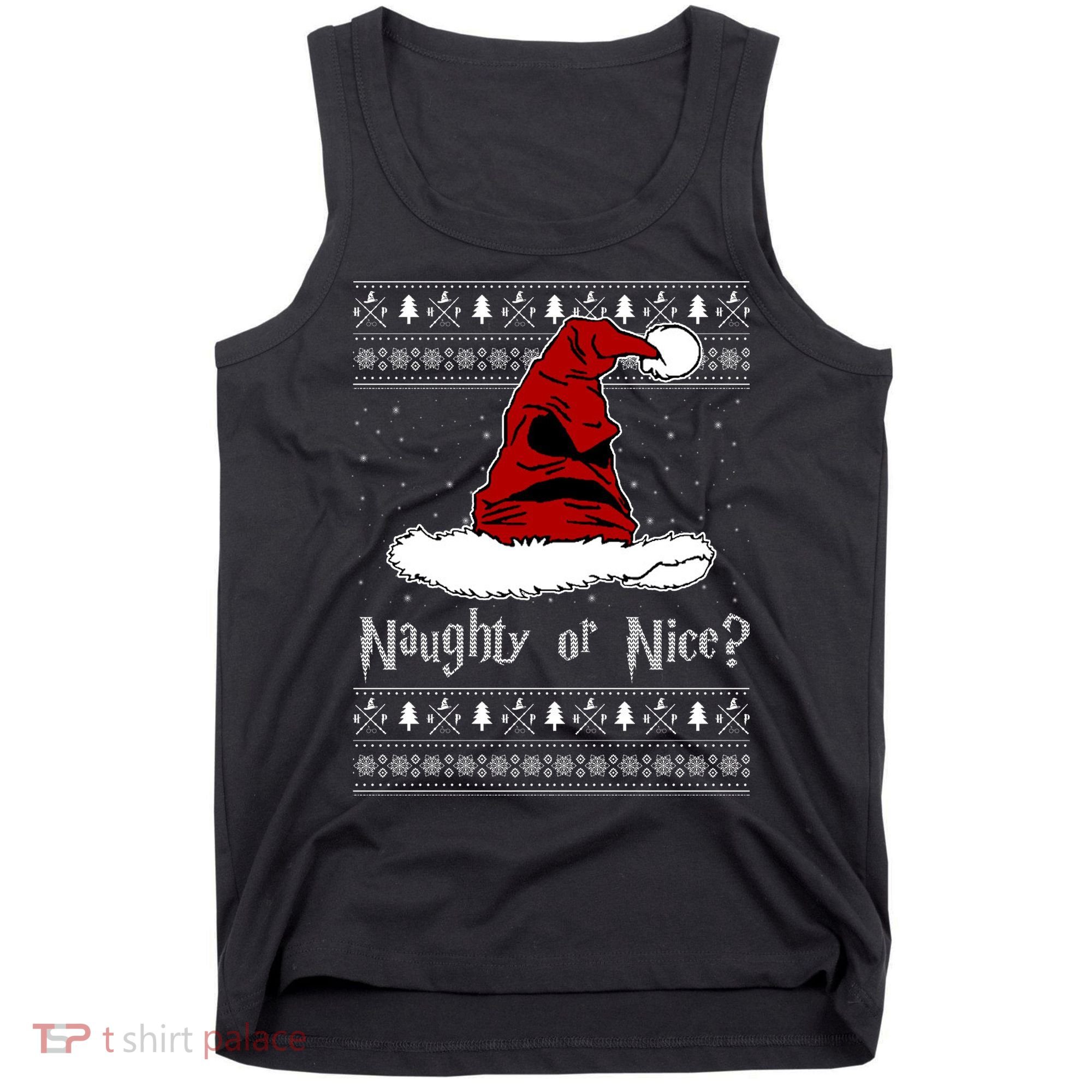 Naughty Or Nice? Sorting Santa Claus Ugly Christmas Sweater Tank Top
