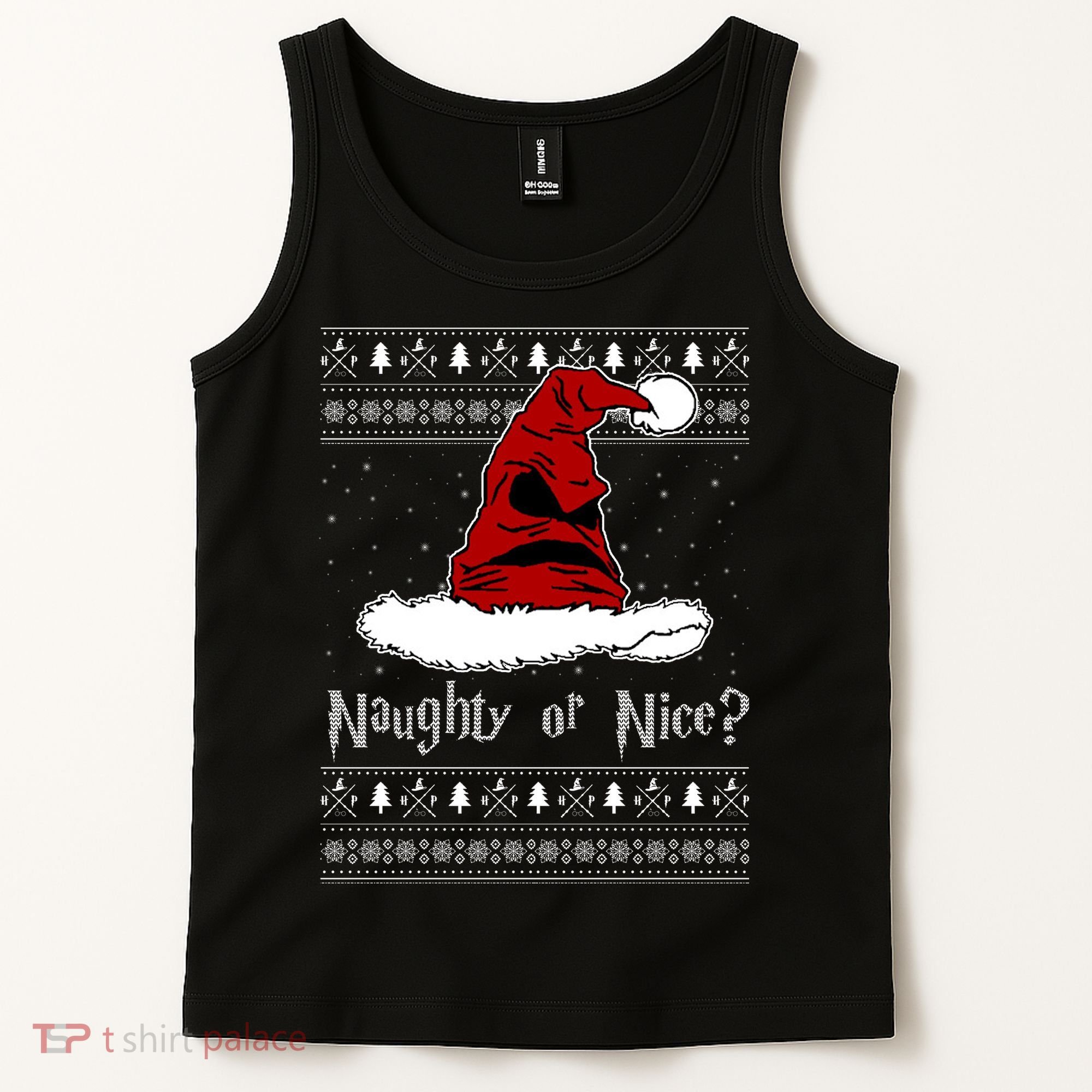Naughty Or Nice? Sorting Santa Claus Ugly Christmas Sweater Tank Top