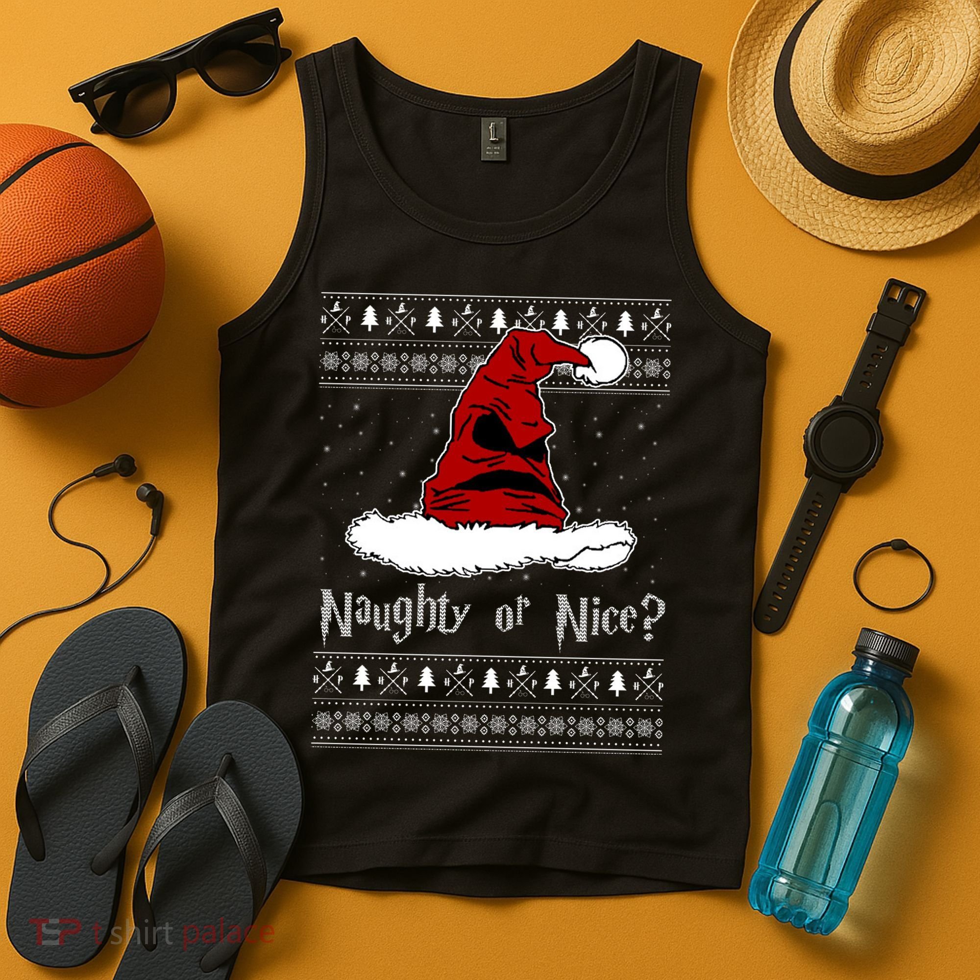 Naughty Or Nice? Sorting Santa Claus Ugly Christmas Sweater Tank Top