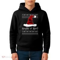 Naughty Or Nice? Sorting Santa Claus Ugly Christmas Sweater Kids Hoodie thumb 4