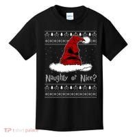 Naughty Or Nice? Sorting Santa Claus Ugly Christmas Sweater Kids T-Shirt thumb 0