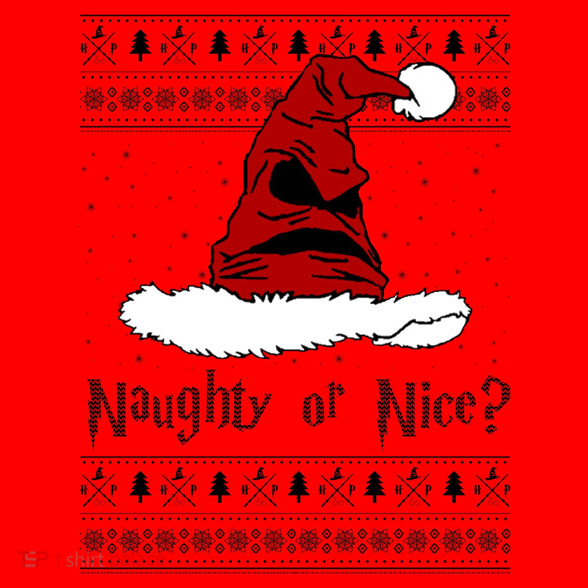 Naughty Or Nice? Sorting Santa Claus Ugly Christmas Sweater Santa Hat