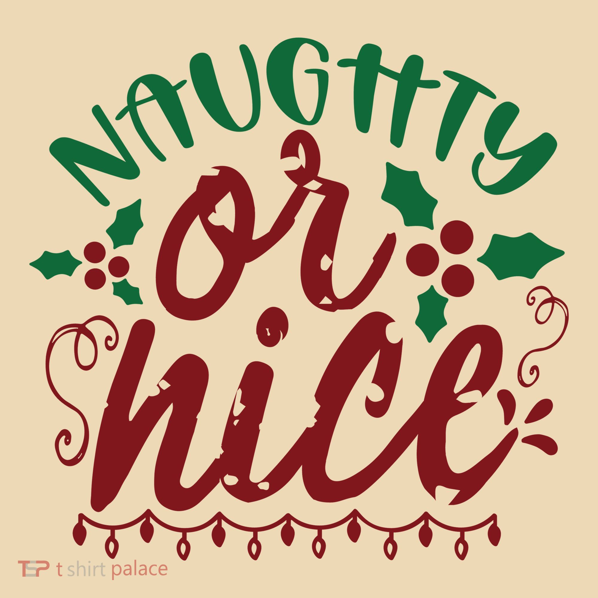 Naughty Or Nice Christmas Holiday Festive Tote Bag