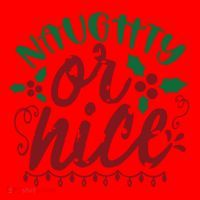 Naughty Or Nice Christmas Holiday Festive Santa Hat thumb 1