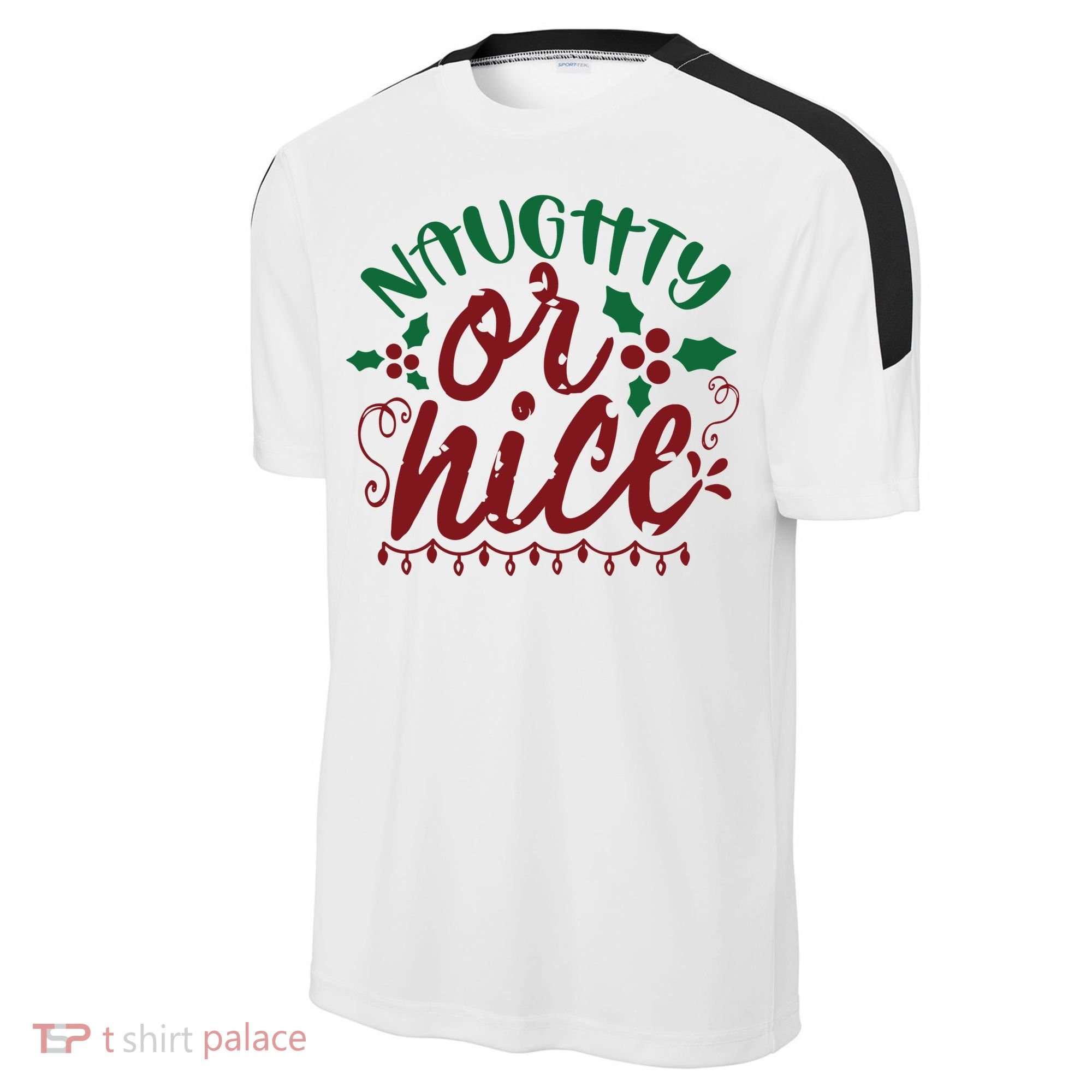Naughty Or Nice Christmas Holiday Festive Sport-Tek Competitor United Soccer Jersey
