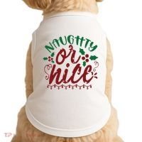 Naughty Or Nice Christmas Holiday Festive Doggie Tank thumb 0