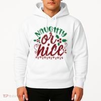 Naughty Or Nice Christmas Holiday Festive Hoodie thumb 2