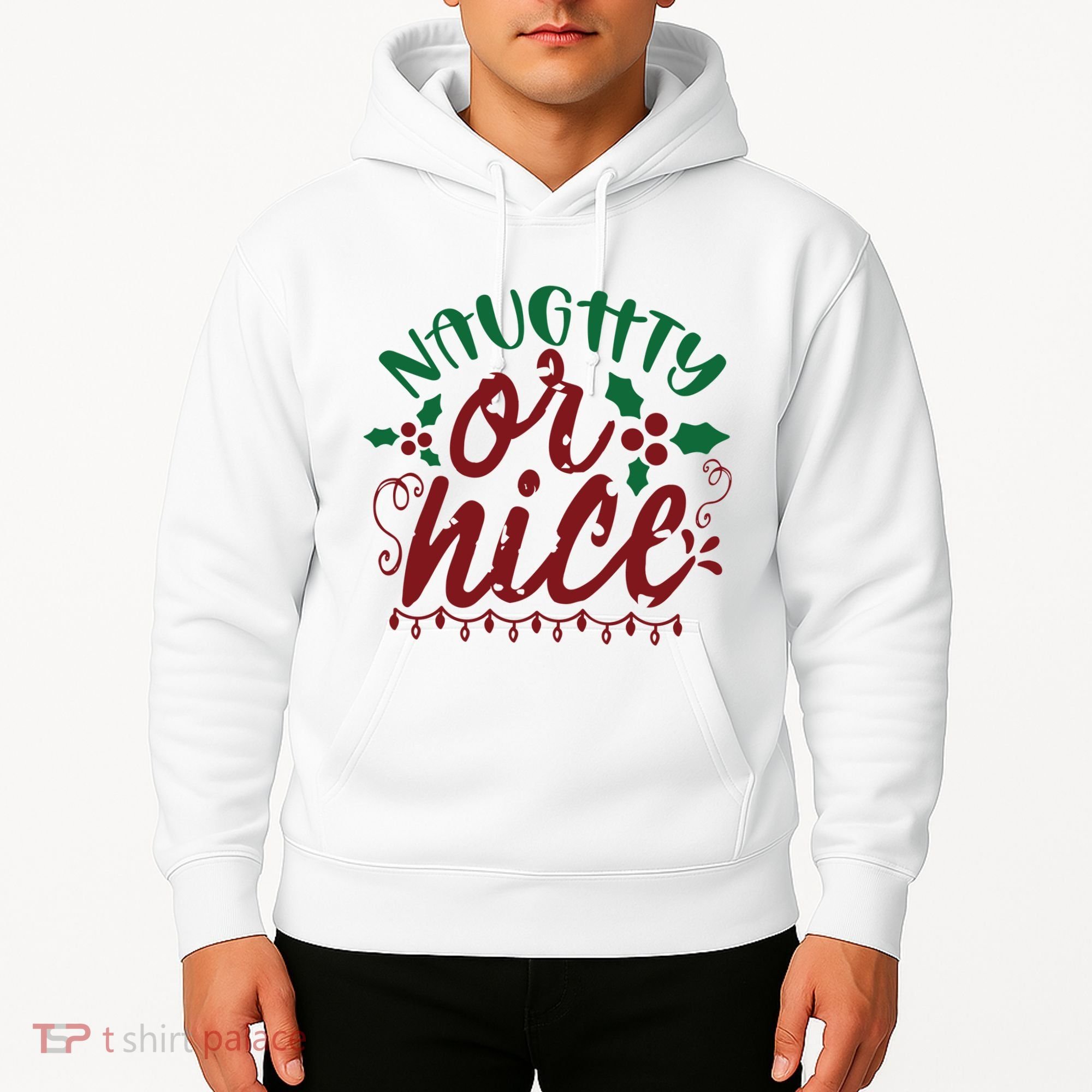 Naughty Or Nice Christmas Holiday Festive Hoodie